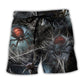 Halloween Spider Dark Scary Beach Shorts For Vacation Travel And Laid Back Daily Wear