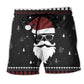 Vintage Rooftop Santa Holiday Dark Beach Shorts Design Detail For Weekend Getaways And Beach Days