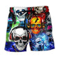 Skull Guitar Music Beach Shorts For Casual Day Trips And Warm Weather Wardrobe