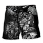 Skull Barber Hair Beach Shorts For Warm Weather Outings And Relaxed Holiday Style