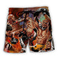 MMA Strength Combat Sport Beach Shorts Print Detail For Beach Activities And Vacation Wear