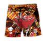 Food BBQ Chilling And Grilling Party Red Beach Shorts For Poolside Relaxation And Summer Adventures