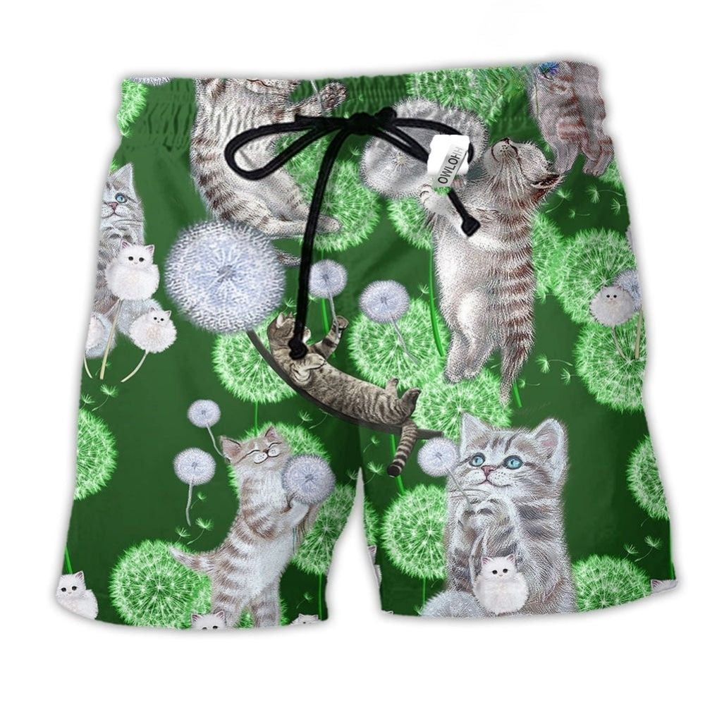 Playful Cat Beach Shorts For Tropical Holidays And Warm Weather Wardrobe