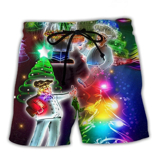 Christmas Chef Holiday Beach Shorts For Oceanfront Weekends And Memorable Gift Ideas
