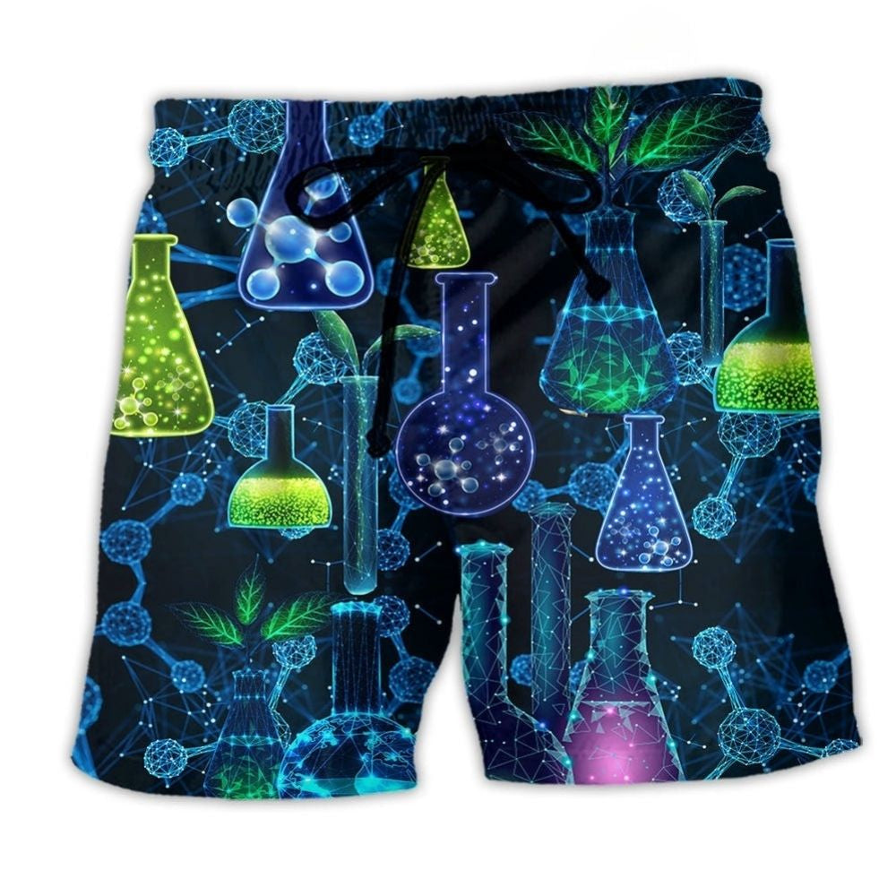 Chemistry Mystical Science Fun Beach Shorts Artwork Detail For Mythic Inspired Gift Giving