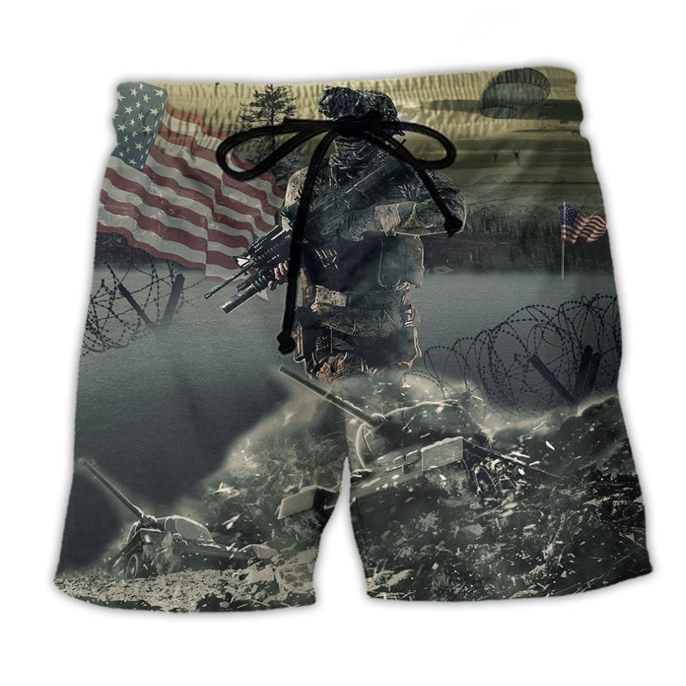 Veteran Brave Steps Beach Shorts For Resort Getaways And Vacation Ready Style