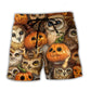 Halloween Owl Pumpkin Beach Shorts For Outdoor Adventures And Relaxed Casual Style