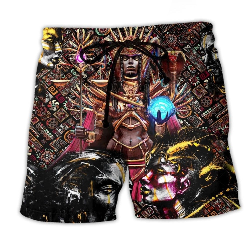 Africa Is Born In US Cool Beach Shorts Pattern View For Coastal Holidays And Casual Activities