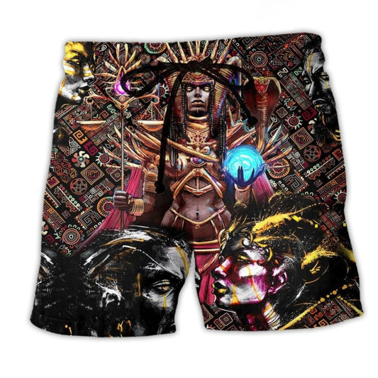 Africa Is Born In US Cool Beach Shorts Pattern View For Coastal Holidays And Casual Activities