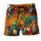 Parrot Flock Beach Shorts For Tropical Holidays And Thoughtful Gift Giving