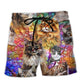 Playful Cat Beach Shorts For Casual Day Trips And Flexible Everyday Wear