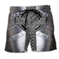 Celtic Metal Armor Beach Shorts For Resort Getaways And Warm Weather Wardrobe