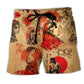 Samurai Classic Girl Beach Shorts Pattern View For Relaxed Vacation Styling