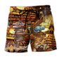 Book Cat Beach Shorts For Coastal Road Trips And Casual Outdoor Comfort