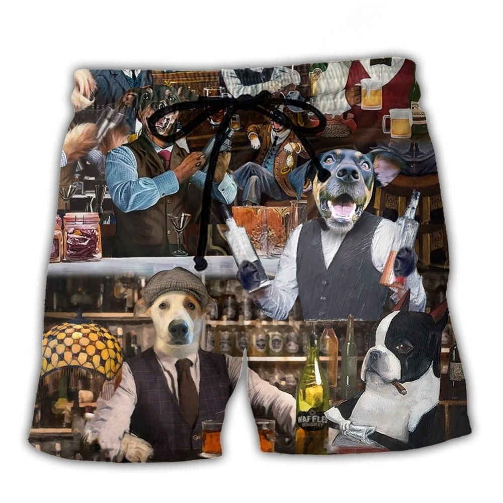 Bartender Dog Beach Shorts For Island Escapes And Weekend Casual Style