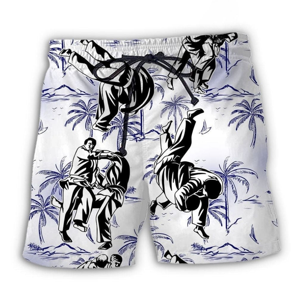 Judo Strength And Balance Beach Shorts Graphic Detail For Resort Trips And Casual Outings