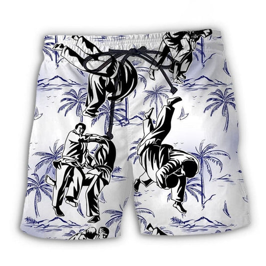 Judo Strength And Balance Beach Shorts Graphic Detail For Resort Trips And Casual Outings