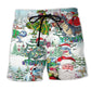 Christmas Roarsome Fun Beach Shorts For Festive Vacation And Holiday Travel