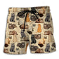 Cats Make Me Happy Beach Shorts For Tropical Getaways And Weekend Adventures