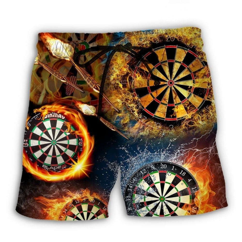 Fire Dart Action Energy Beach Shorts Pattern View For Resort Days And Outdoor Activities