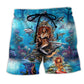 Mermaid And Skull Beach Shorts Design Detail For Coastal Escapes And Daily Wear