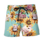 Sunflower Pig Beach Shorts For Seaside Travel And Laid Back Daily Wear