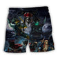 Skeleton Pirate Thunder Beach Shorts For Vacation Travel And Bright Summer Outfits