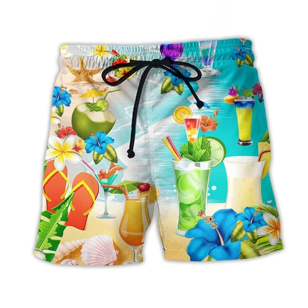 Cocktail Aloha Tropical Drinks Beach Shorts For Summer Vacation And Coastal Travel