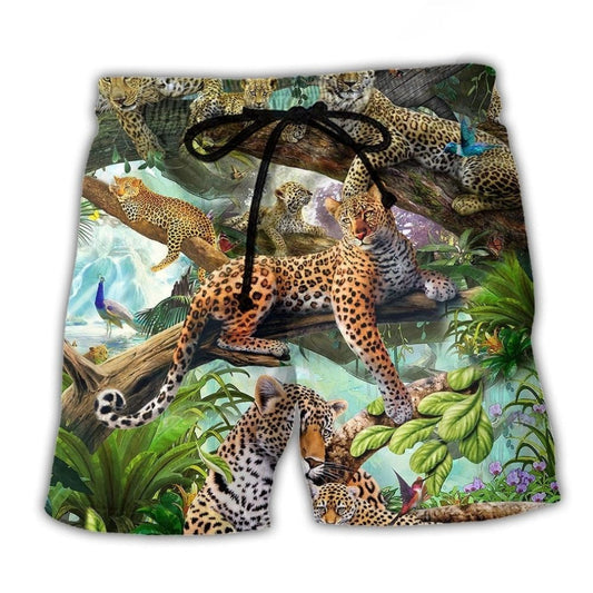 Leopard Animal Forest Beach Shorts For Resort Days And Easy Warm Weather Wear
