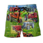Farm Tractor Beach Shorts For Vacation Travel And Casual Outdoor Comfort
