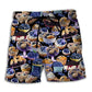 Blueberry Cupcake Baking Lover Beach Shorts Pattern Detail For Sunny Outdoor Activities