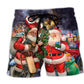 Christmas Light In The Darkness Beach Shorts Graphic Detail For Resort Trips And Casual Outings