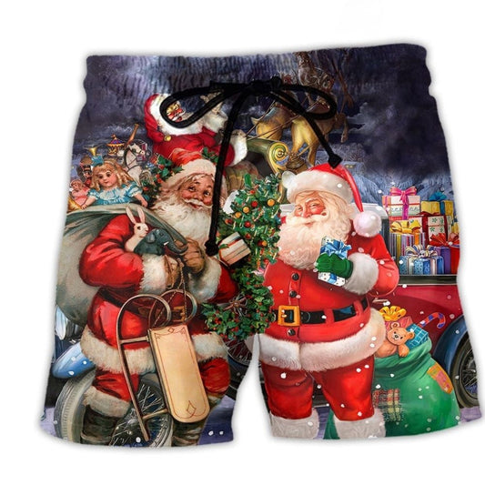 Christmas Light In The Darkness Beach Shorts Graphic Detail For Resort Trips And Casual Outings