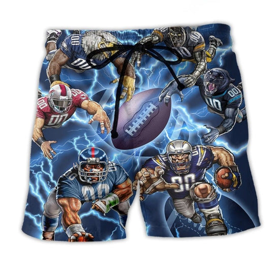 Rugby Lightning Sports Energy Beach Shorts For Summer Vacation And Coastal Travel