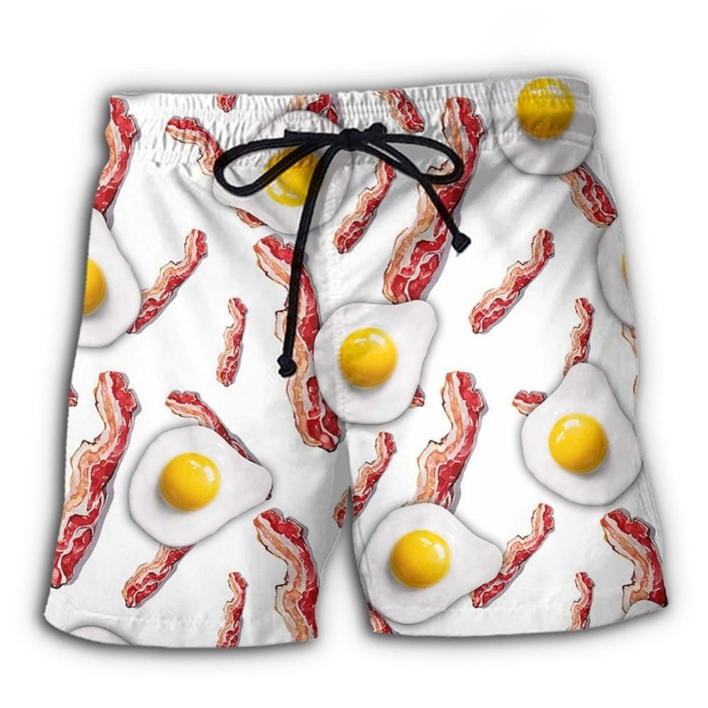 Bacon Eggs Food Beach Shorts For Beach Days And Warm Weather Wardrobe