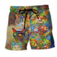 Colorful Cat Beach Shorts For Seaside Travel And Relaxed Holiday Style