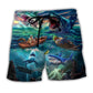 Shark Fishing Crazy Ocean Beach Shorts For Resort Travel And Thoughtful Summer Gifting