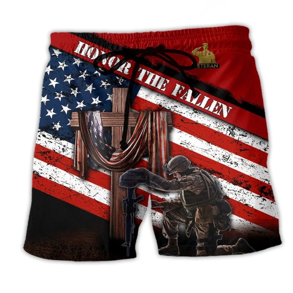 Honor Fallen Veteran Beach Shorts For Tropical Holidays And Thoughtful Gift Giving