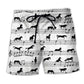 Horse Music Notes Minimal Beach Shorts For Summer Festivals And Memorable Gift Ideas