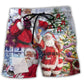 Christmas Santa Holiday Cheer Beach Shorts Print View For Coastal Escapes And Casual Outings