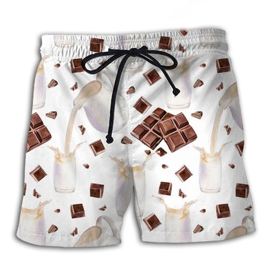 Chocolate Milk Food Beach Shorts For Coastal Road Trips And Flexible Everyday Wear