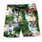 Rat Terrier Tropical Floral Dog Lover Beach Shorts Artwork Detail For Tropical Travel And Everyday Wear