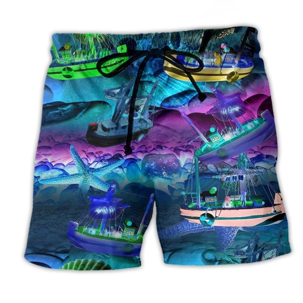 Coastal Boat Beach Shorts For Oceanfront Weekends And Bright Summer Outfits