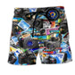 Retro Camera Beach Shorts For Summer Vacations And Relaxed Holiday Style