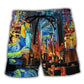 America York City Color Beach Shorts For Warm Weather Outings And Leisure And Relaxation