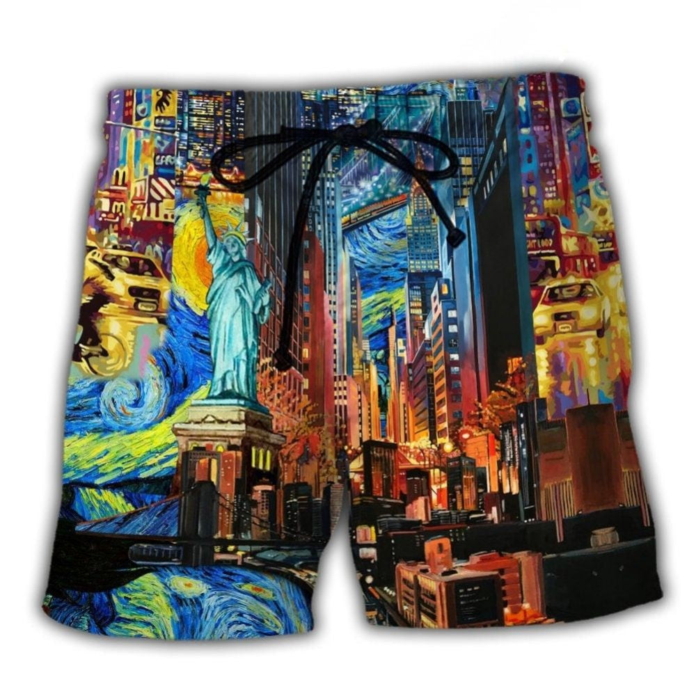America York City Color Beach Shorts For Warm Weather Outings And Leisure And Relaxation