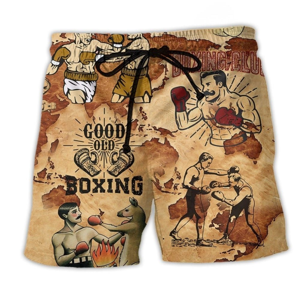 Athletic Boxing Beach Shorts For Summer Vacations And Relaxed Casual Style
