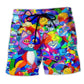 Rainbow Cat Color Beach Shorts For Coastal Adventures And Weekend Casual Style
