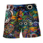 Mysterious Owl Beach Shorts For Summer Festivals And Thoughtful Gift Giving