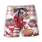 Cute Black Cat Chef Cooking Beach Shorts Pattern Detail For Sunny Outdoor Activities
